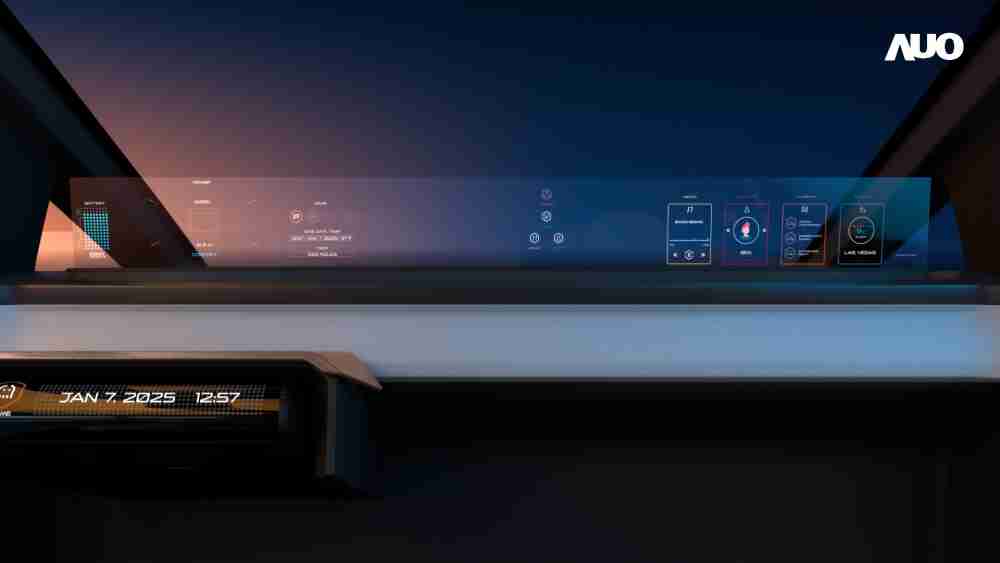 NG大舞台无界透明显示接口(Horizon Image Glass)透过车运算方案整合仪表板、、中控台及副驾显示器，，，，一体式全景呈现，，，，提供乘用者清晰的前方视野、、、、行车必要信息与娱乐功能